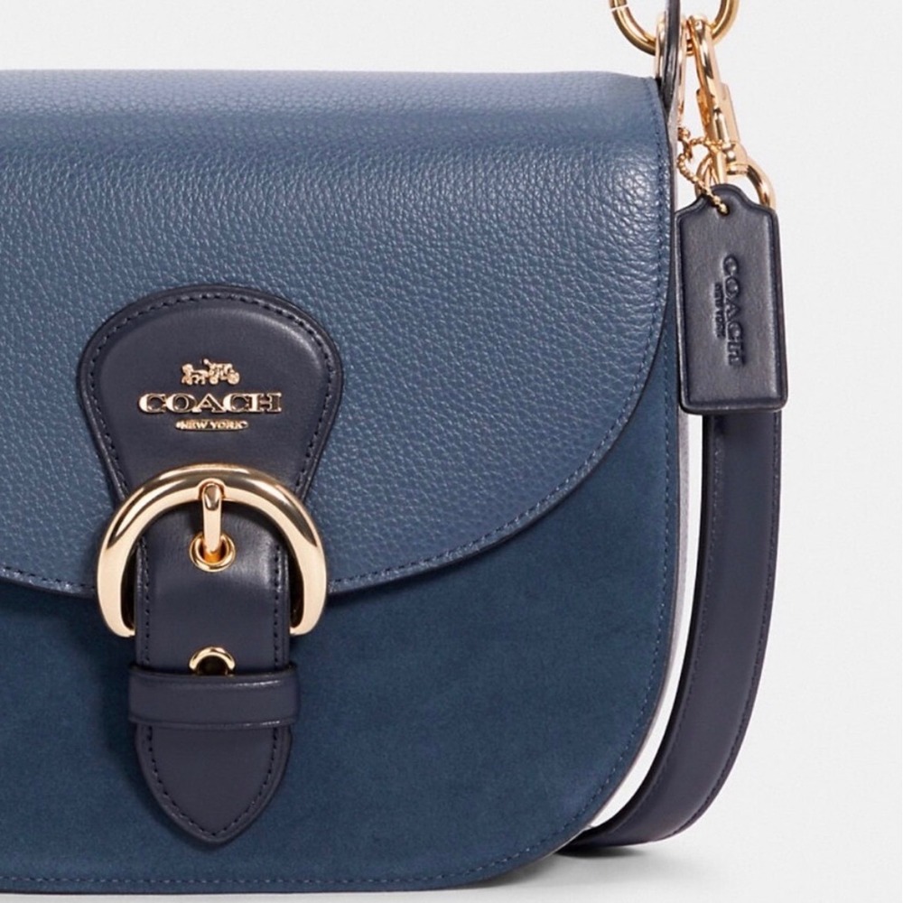 Coach Kleo Shoulder Bag 23 in Smooth, Pebbled and Sueded Leather - Picture 3 of 14